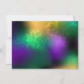 虹色のmardi gras背景とビーズ サンキューカード (裏面)