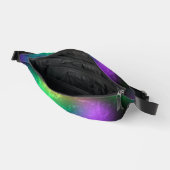 虹色のmardi gras背景とビーズ ファニーパック (見開き)