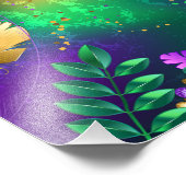 虹色のmardi gras背景とビーズ フォトプリント            (角)