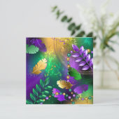 虹色のmardi gras背景とビーズ プログラム (スタンド正面)
