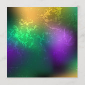 虹色のmardi gras背景とビーズ メニュー (裏面)