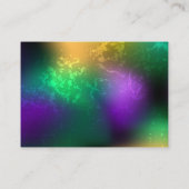 虹色のmardi gras背景とビーズ 割引カード (裏面)