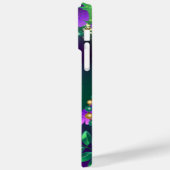 虹色のmardi gras背景とビーズ Case-Mate iPhoneケース (裏面 / 左)