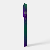 虹色のmardi gras背景とビーズ iPhoneケース (左側面)