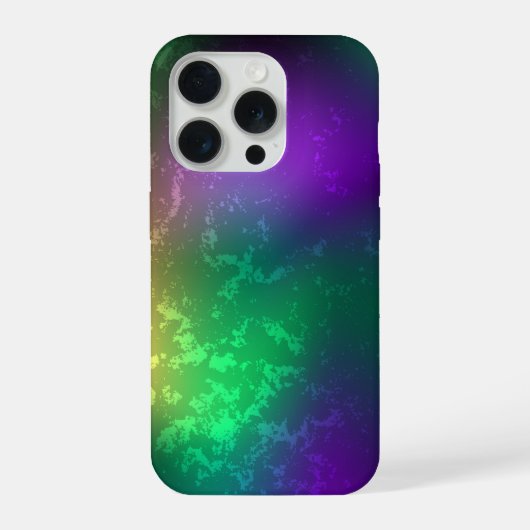 虹色のmardi gras背景とビーズ iPhoneケース (裏面)