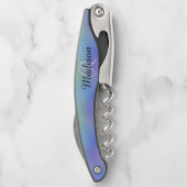 虹色のPretty Blue カラー モノグラム ソムリエナイフ (裏面)