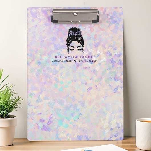 虹色のupdoホログラフィックまぶしビジネス クリップボード