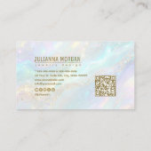 虹色はっきりした旋回(金ゴールドアクセント付き) ID1147 名刺 (裏面)