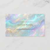 虹色はっきりした旋回(金ゴールドアクセント付き) ID1147 名刺 (正面)