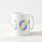 虹色を楽しむ コーヒーマグカップ (正面右)