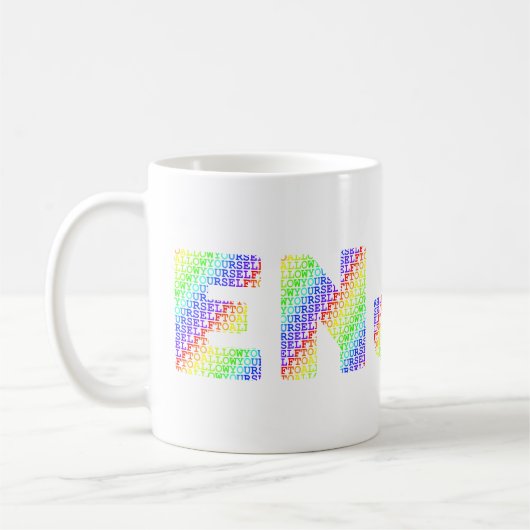 虹色を楽しむ コーヒーマグカップ (左)