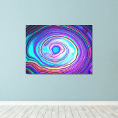 虹色アワビのシェルマクロ キャンバスプリント (インサイチュ (ウッドフロア))