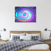 虹色アワビのシェルマクロ キャンバスプリント (インサイチュ (寝室))