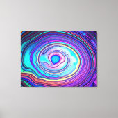 虹色アワビのシェルマクロ キャンバスプリント (正面)