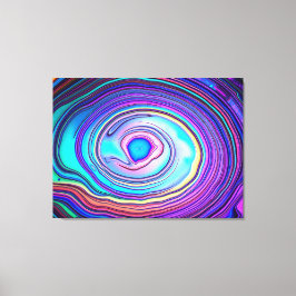 虹色アワビのシェルマクロ キャンバスプリント