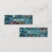 虹色アワビの貝殻 スキニー名刺 (正面/裏面)