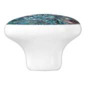 虹色アワビの貝殻 セラミックノブ (側面)