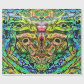 虹色アワビ蝶ルックシーシェル ラッピングペーパー (フラット)