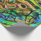 虹色アワビ蝶ルックシーシェル ラッピングペーパー (角)