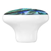 虹色アワビ貝 |セラミックカスタムプル セラミックノブ (側面)