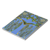 虹色アートプリントウィズゴールデン抽象デザイン ノートパッド (回転)