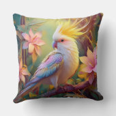虹色ウィングコッカティエルファンタジー鳥 クッション (裏面)