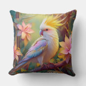虹色ウィングコッカティエルファンタジー鳥 クッション (正面)