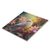 虹色ウィングコッカティエルファンタジー鳥 タイル (側面)