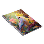 虹色ウィングコッカティエルファンタジー鳥 ノートブック (右側)