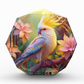 虹色ウィングコッカティエルファンタジー鳥 フォトブロック (正面)