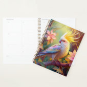 虹色ウィングコッカティエルファンタジー鳥 プランナー手帳 (ディスプレー)
