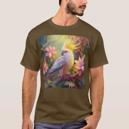 虹色ウィングコッカティエルファンタジー鳥 Tシャツ