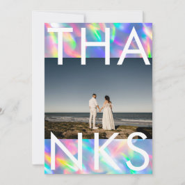 虹色ウルトラモダンモノグラ結婚ム サンキューカード