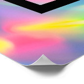 虹色ウルトラモダンモノグラ結婚ム ポスター (角)