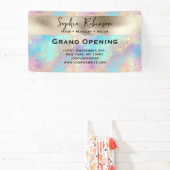 虹色エレガントと真珠箔のビジネスサイン 横断幕 (インサイチュ)