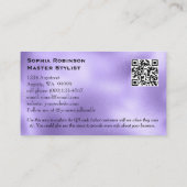 虹色エレガントと紫色の箔の名刺 割引カード (裏面)