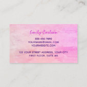 虹色エレガントのユニコーンフェイクグリッター 名刺 (裏面)