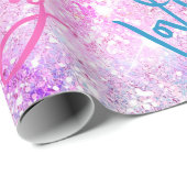虹色エレガントガーリーグリッター ラッピングペーパー (ロールコーナー)