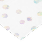 虹色エレガントグリッタードットホワイトデザイン ミディアムテーブルランナー (コーナー)