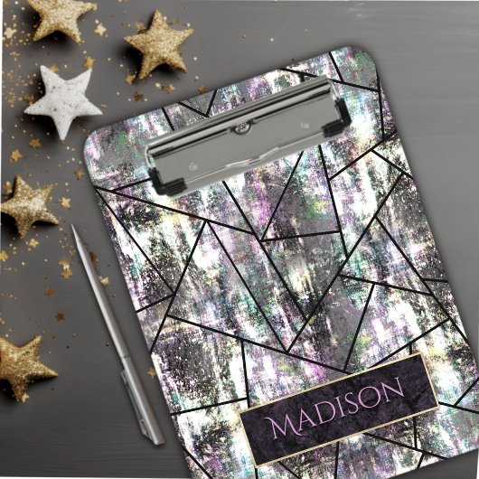 虹色エレガントグリッター クリップボード