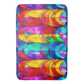 虹色エレガントステンドグラス模様 バスマット (正面縦)
