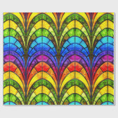虹色エレガントステンドグラス模様 ラッピングペーパー (フラット)