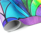 虹色エレガントステンドグラス模様 ラッピングペーパー (ロールコーナー)