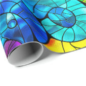 虹色エレガントステンドグラス模様 ラッピングペーパー (ロールコーナー)