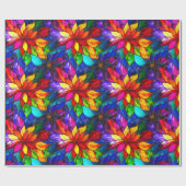 虹色エレガントステンドグラス模様 ラッピングペーパー (フラット)