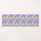 虹色エレガントステンドグラス模様：明るい ヨガマット (正面(横))