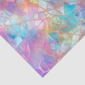 虹色エレガントステンドグラス模様：明るい 薄葉紙 (詳細)