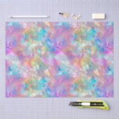 虹色エレガントステンドグラス模様：明るい 薄葉紙 (クラフト)