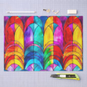 虹色エレガントステンドグラス模様 薄葉紙 (クラフト)