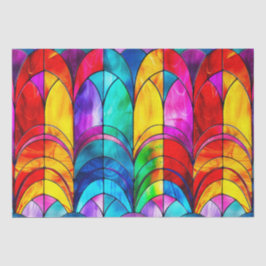 虹色エレガントステンドグラス模様 薄葉紙